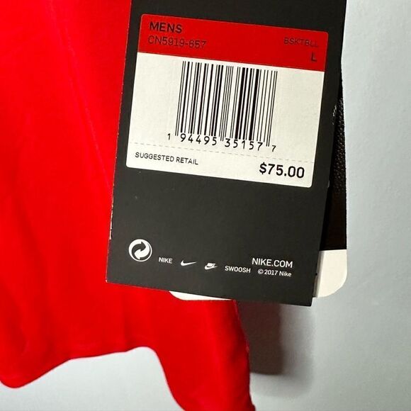 NWT Nike Washington DC Wizards Dri-fit Polo Shirt Red & Blue NBA Size Large - Picture 7 of 7